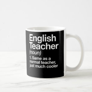 Engelse leraar definitie school eerste dag koffiemok