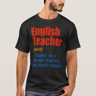 Engelse leraar definitie terug naar school eerste t-shirt