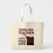 Engelse leraar (Funny) Chocolate Grote Tote Bag (Voorkant)