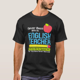 Engelse leraar humor lezen boeken vocabulaire Gram T-shirt