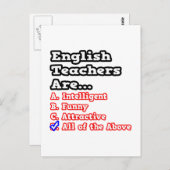 Engelse leraar Quiz... Briefkaart (Voorkant / Achterkant)