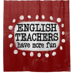 Engelse leraren hebben meer plezier met douchegord douchegordijn