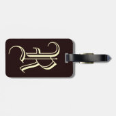  Engelse letter R monogram Bagagelabel (Achterkant horizontaal)