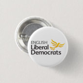 Engelse liberale democraten ronde button 3,2 cm (Voorkant /achterkant)