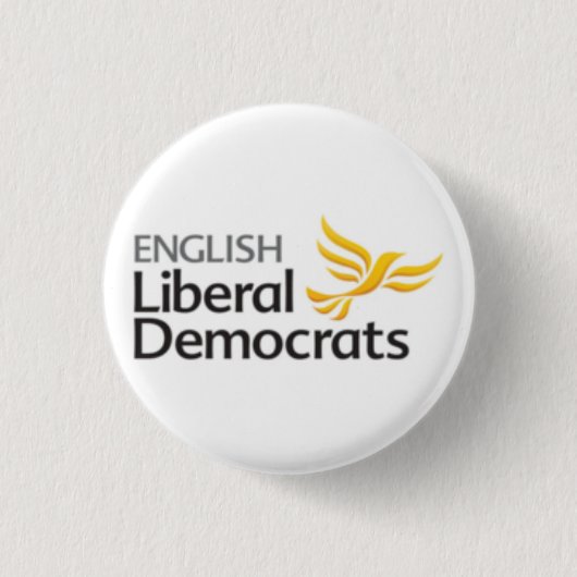 Engelse liberale democraten ronde button 3,2 cm (Voorkant)