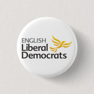 Engelse liberale democraten ronde button 3,2 cm