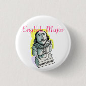 Engelse Major Shakespeare Button (Voorkant)