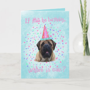 Engelse Mastiff Birthday Card Kaart