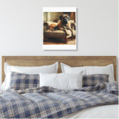 engelse mastiff canvas afdruk (Insitu (Slaapkamer))