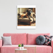 engelse mastiff canvas afdruk (Insitu (Woonkamer))