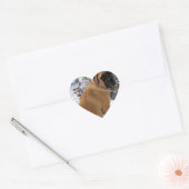 Engelse Mastiff dog "Snow Pose" foto sticker (Envelop)