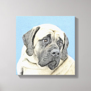 Engelse mastiff (Fawn)-schilderij - Oorspronkelijk Canvas Afdruk