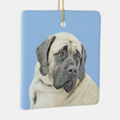Engelse mastiff (Fawn)-schilderij - Oorspronkelijk Keramisch Ornament (Rechts)