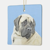 Engelse mastiff (Fawn)-schilderij - Oorspronkelijk Keramisch Ornament (Links)