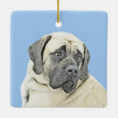 Engelse mastiff (Fawn)-schilderij - Oorspronkelijk Keramisch Ornament (Achterkant)