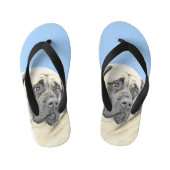 Engelse mastiff (Fawn)-schilderij - Oorspronkelijk Kinder Teenslippers (Voetbed)
