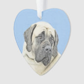 Engelse mastiff (Fawn)-schilderij - Oorspronkelijk Ornament (voorkant)