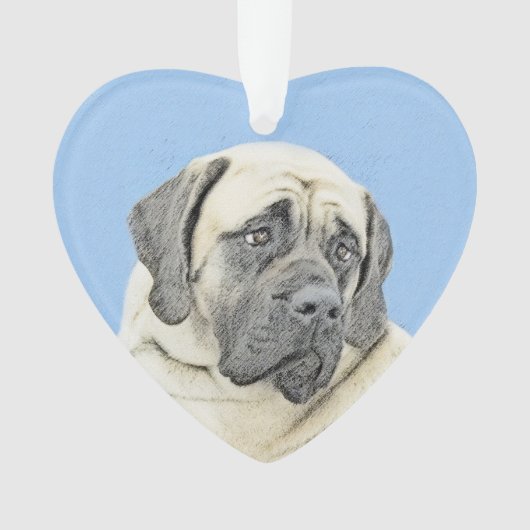 Engelse mastiff (Fawn)-schilderij - Oorspronkelijk Ornament (voorkant)