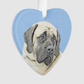 Engelse mastiff (Fawn)-schilderij - Oorspronkelijk Ornament (voorkant)