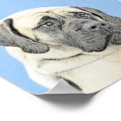 Engelse mastiff (Fawn)-schilderij - Oorspronkelijk Poster (Hoek)