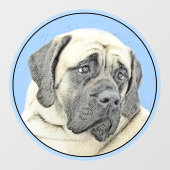 Engelse mastiff (Fawn)-schilderij - Oorspronkelijk Raamsticker (Vel)