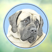 Engelse mastiff (Fawn)-schilderij - Oorspronkelijk Raamsticker (Vel 3)
