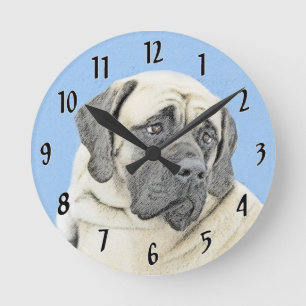 Engelse mastiff (Fawn)-schilderij - Oorspronkelijk Ronde Klok