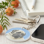 Engelse mastiff (Fawn)-schilderij - Oorspronkelijk Sleutelhanger (Voorkant Rechts)