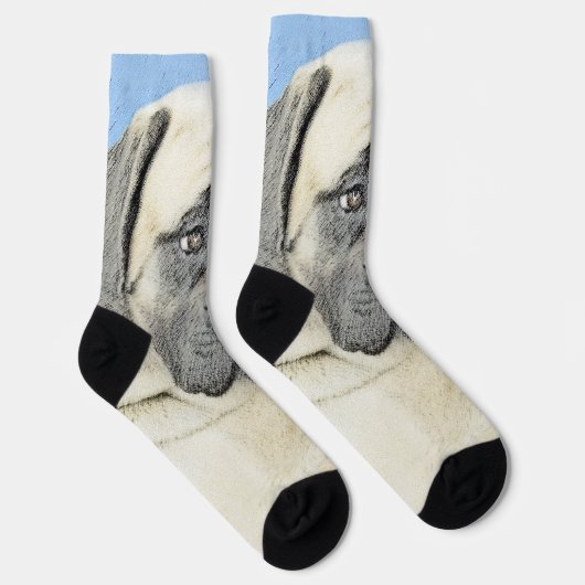 Engelse mastiff (Fawn)-schilderij - Oorspronkelijk Sokken (Rechts)