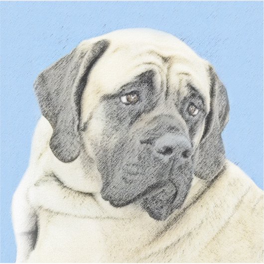 Engelse mastiff (Fawn)-schilderij - Oorspronkelijk Sticker (Voorkant)