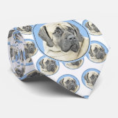 Engelse mastiff (Fawn)-schilderij - Oorspronkelijk Stropdas (Opgerold)