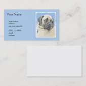 Engelse mastiff (Fawn)-schilderij - Oorspronkelijk Visitekaartje (Voorkant / Achterkant)