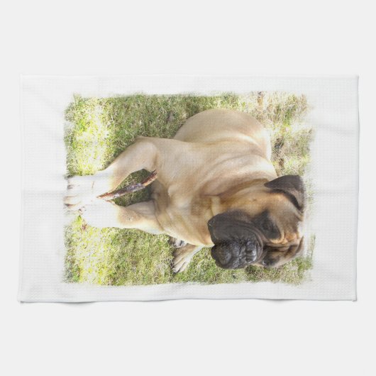 Engelse Mastiff Kitchen Towel Theedoek (Horizontaal)