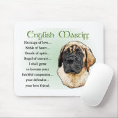 Engelse Mastiff Kunst Cadeaus Muismat (Met muis)