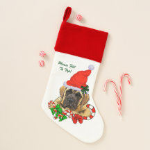 Engelse Mastiff Puppy Kerstmis