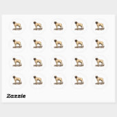Engelse Mastiff Ronde Sticker (Vel)