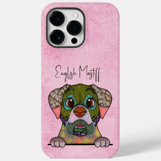 Engelse Mastiff Ugly Face Hoesje-Mate iPhone Case (Achterkant)