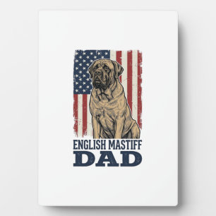 Engelse Mastiff Vader Patriottisch Vintage Hond De Fotoplaat