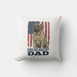 Engelse Mastiff Vader Patriottisch Vintage Hond De Kussen
