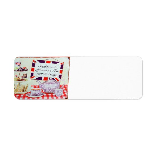 Engelse middag Tea Etiket (Voorkant)