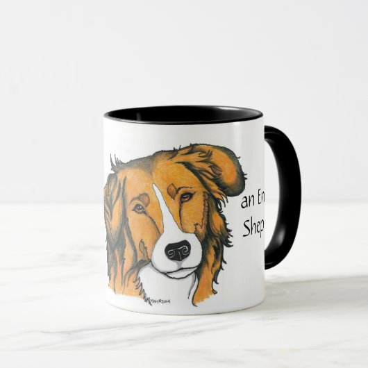 Engelse mok Shepherd - Sable (Voorkant rechts)