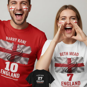 Engelse nationale vlag voetbal erfgoed voetbal t-shirt
