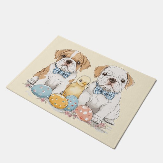 Engelse paashonden deurmat (Schuin)