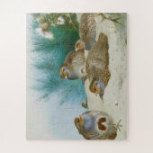 Engelse patrijs met paard en distel, Kunst Legpuzzel (Verticaal)