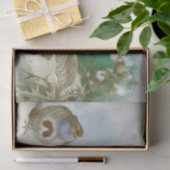 Engelse patrijs met paard en distel, Kunst Tissuepapier (Geschenk)