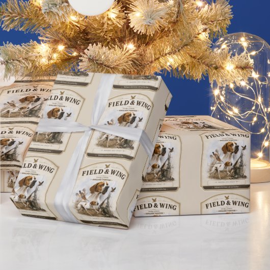 Engelse Pointer Cadeaupapier (Feestdagen)