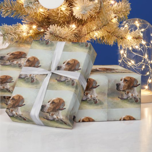 Engelse Pointer Cadeaupapier (Feestdagen)