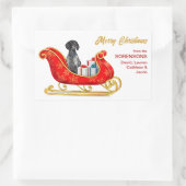 Engelse pointer Dog kerstkledij Rechthoekige Sticker (Tas)