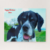 Engelse pointer Dog. Legpuzzel (Horizontaal)