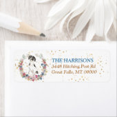 Engelse pointer Dog Spring Flowers Wreator Etiket (Insitu)